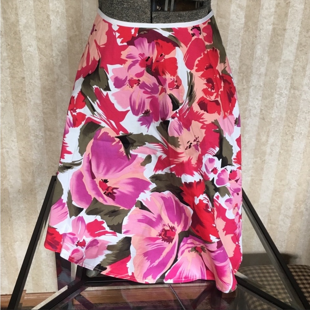 My Michelle Pink Floral Cotton Skirt